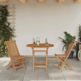 3 darabos összecsukható kertibistro szett masszív fából készült akác