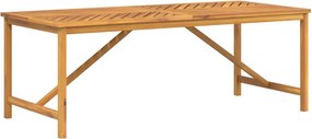 vidaXL tömör akácfa kerti étkezőasztal 200 x 90 x 74 cm