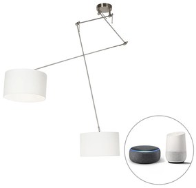 Okos függőlámpa acélból árnyékolóval 35 cm fehér, 2 db Wifi A60 - Blitz
