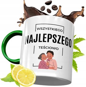 Zöld Bögre Anyósnak Születésnapi Ajándéknak, fényképes nyomattal