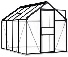 Antracitszürke melegház alumíniumalapzattal 4,75 m²