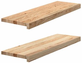 2 db tömör tölgyfa lépcsőfokok kezeletlen 80x30x2 cm