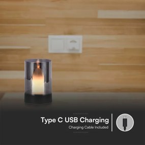 LED  Újratölthető asztali lámpa  LED/2W/5V 3000K fekete