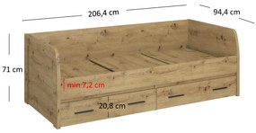 Egyszemélyes ágy 90 cm. 1052740