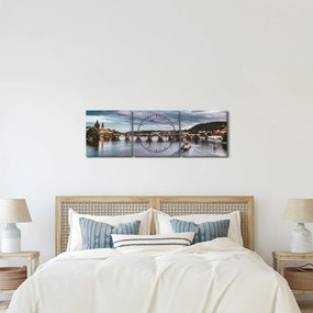 Vltava képe (órával) (90x30 cm)