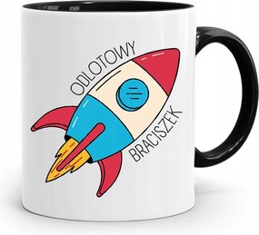 Bögre Fekete Ajándék Testvérnek Menő Testvér nyomott mintával