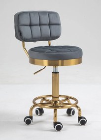 HR636 Grafit modern velúr szék arany lábbal
