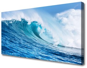 Vászonfotó Hullámok tenger ég felhők 100x50 cm