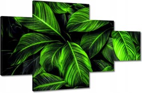 Vászonkép 130x80 Zöld levelek