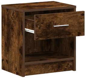 Füstös tölgy színű éjjeliszekrény fiókkal 39x28x41 cm