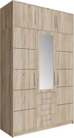Bali ruhásszekrény felső elemmel 147 cm - sonoma tölgy
