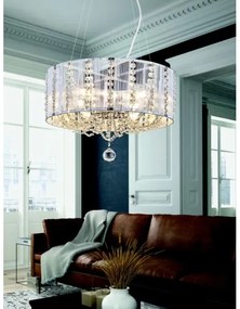 Globo 15091H - Kristálycsillár zsinóron WALLA 4xE14/40W/230V