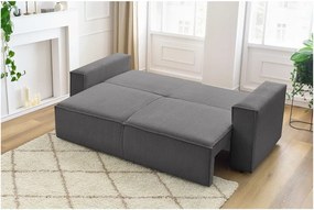 Sötétszürke kordbársony kinyitható kanapé 245 cm Nihad – Bobochic Paris