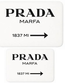 Fehér bársony fürdőszobai kilépő szett 2 db-os 60x100 cm Prada – Mila Home