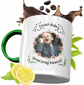 Donald Tusk Zöld Bögre Ajándék Nyomtatott Fotóval