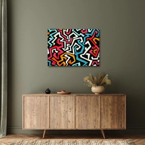 Grafikus absztrakciós kép (70x50 cm)
