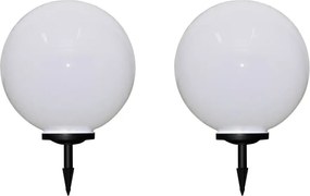vidaXL 2 db kültéri gyalogjáró LED-lámpa cölöppel 50 cm