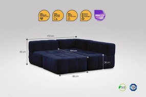 4 Teiliges Modulares Sofa – Blau