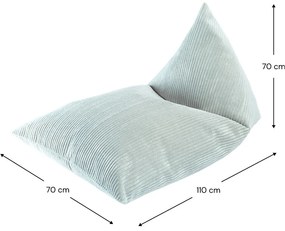 Mentazöld kordbársony gyerek babzsákfotel Big Lounger – Wigiwama