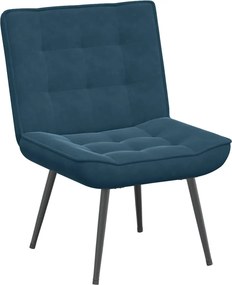 vidaXL kék bársony pihenőfotel 64 x 74 x 84 cm