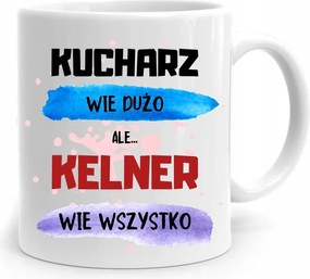 Pincérnek Ajándék Bögre A Pincér Mindent Tud fényképes nyomtatással