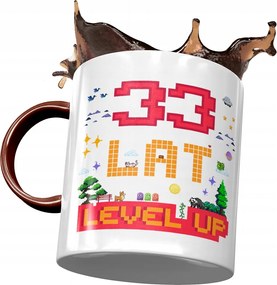 Bordó Bögre Születésnapra 33 33. 33. Ajándék Nyomtatott Fotóval