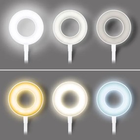 Solight WO66-W -LED dimmelhető asztali lámpa csíptetővel LED/8W/230V 3000/4000/5000K fehér