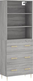 vidaXL szürke sonoma szerelt fa magasszekrény 69,5 x 34 x 180 cm