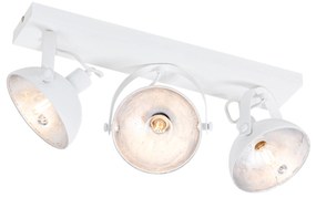 Ipari mennyezeti lámpa fehér ezüsttel 3-lámpás állítható - Magnax