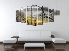 Gario Vászonkép Virágzó meggyfa - 7 részes Méret: 140 x 80 cm