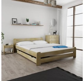 Laura ágy 160x200 cm, fenyőfa Ágyrács: Lamellás ágyrács, Matrac: Deluxe 10 cm matrac