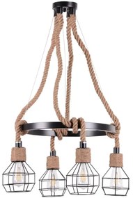Csillár zsinóron ROPE ALEGRA 4xE27/10W/230V