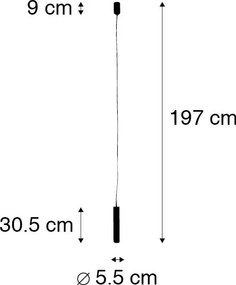 Okos design függőlámpa fekete, WiFi GU10 fényforrással - Tuba Small