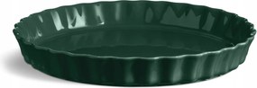 Emile Henry Natural Chic Kerámia Tortaforma 28 cm Sötétzöld