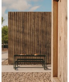 Sötétzöld fém négyszemélyes kerti étkezőgarnitúra Sotil – Kave Home