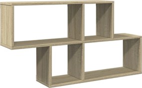 vidaXL sonoma tölgy színű szerelt fa fali polc 100 x 20 x 53 cm