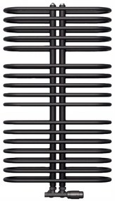 Regnis LEVEL II, fűtőelem 600x1380mm központi csatlakozással 50mm, 1203W, fekete matt, LEVEL1380/600/D50/BLACK