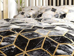 Pamut ágynemű ATHENA POLY fekete Ágyneműhuzat mérete: 2 db 70 x 90 cm | 200 x 220 cm