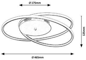 Rabalux - LED mennyezeti lámpa LED/40W/230V