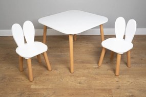 Ourbaby - Gyerek asztal és székek nyuszifülekkel Bunny