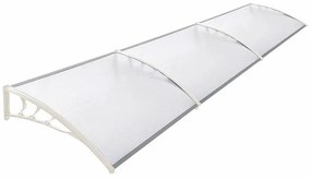 Műanyag előtető több méretben és színben-300x90 cm-fehér