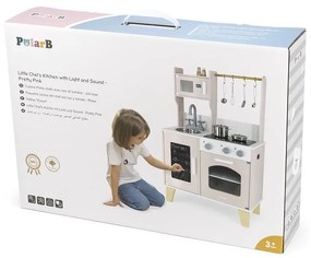 Gyermek fakonyha Viga rózsaszín