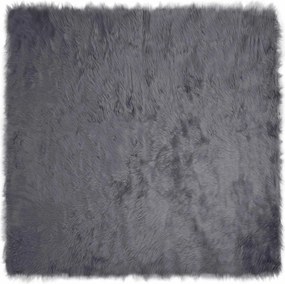 vidaXL Műgyapjú Szőnyeg Tafalla Antracit 120 x 120 cm Poliészter