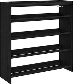 vidaXL fekete szerelt fa cipőtároló szekrény 80x25x81 cm