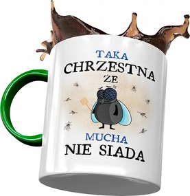 Zöld Bögre Keresztanyának Születésnapra Ajándék Nyomtatott Fotóval