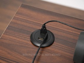PC asztal Osto 120 (dió + fekete). 1109828