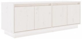 fehér tömör fenyőfa TV-szekrény 110x34x40 cm