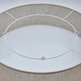 SIRJA mennyezeti lámpa 2xE27/60W/230V, 45 cm átmérő, bézs