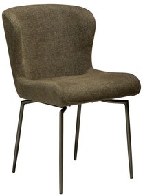 Khaki kárpitozott étkezőszék Glam – DAN-FORM Denmark
