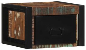 2 db tömör újrahasznosított fa éjjeliszekrények 40x35x25 cm